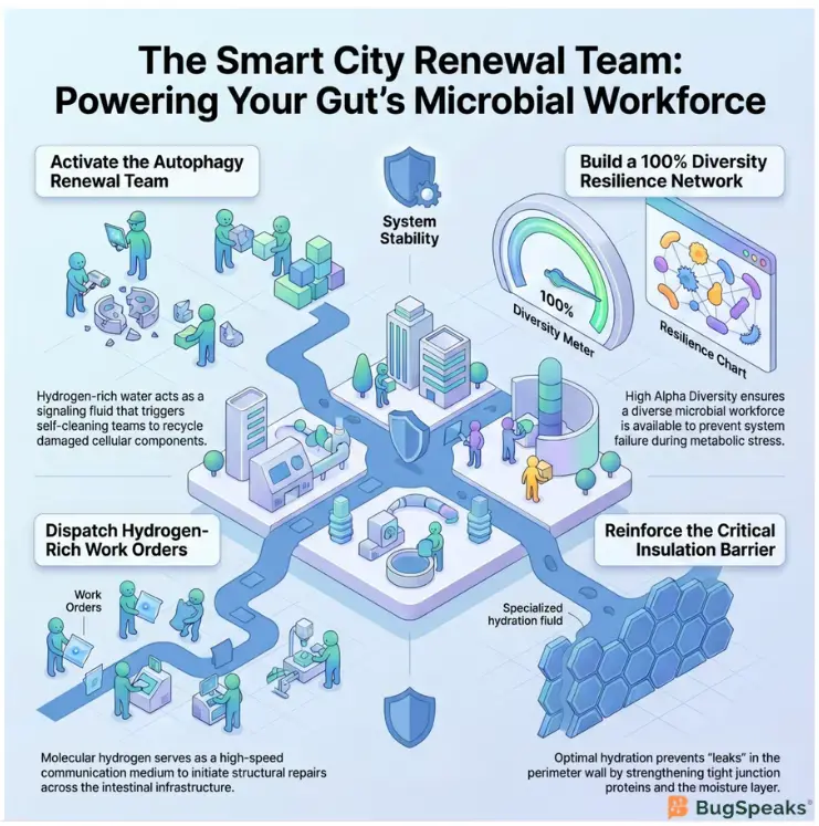The Smart City Renewal Team: Powering your Gut's Microbial Workforce