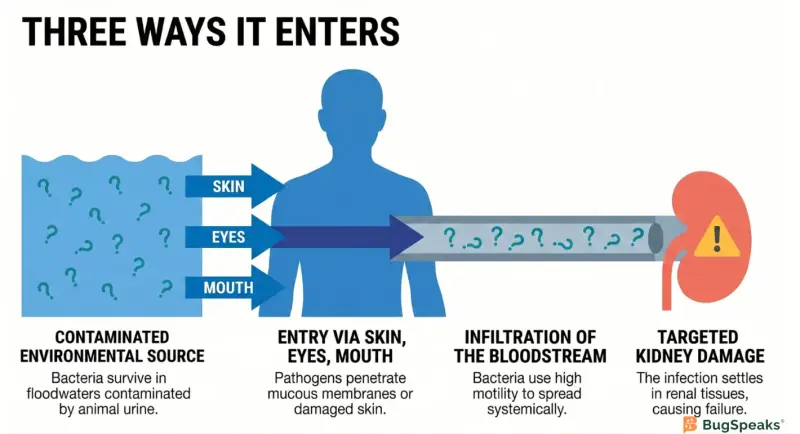 Three ways it enters the human