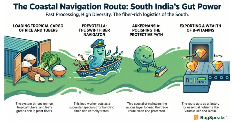 The Coastal Navigation Route: South India's Gut Power