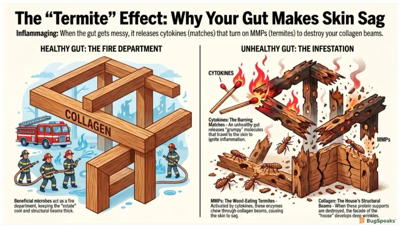 The Termite Effect: Why Your Gut Makes Skin Sag