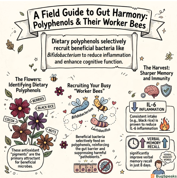 Field Guide to Gut Harmony: Polyphenols and Their Worker Bees