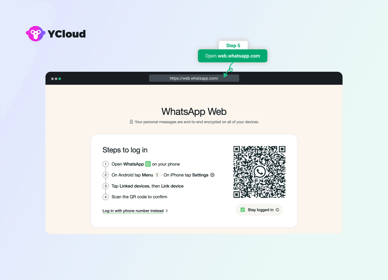 WhatsApp Web Login with QR Code from an iPhone