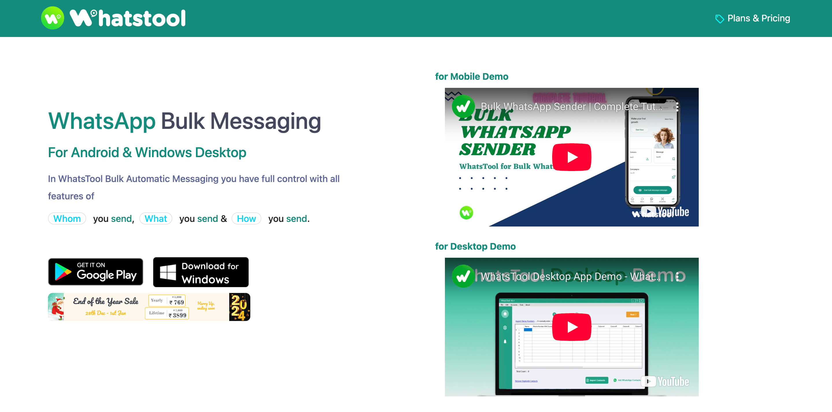 WhatsApp Bulk Message Senders - Whatstool