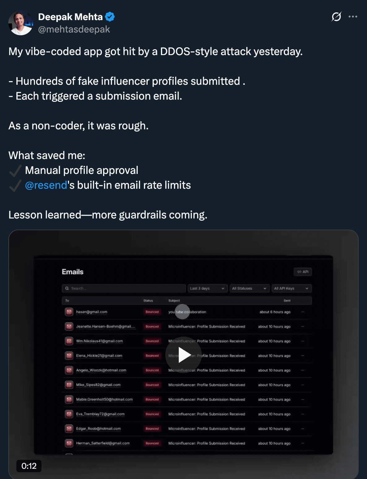 Vibe coding feels great until you get attacked