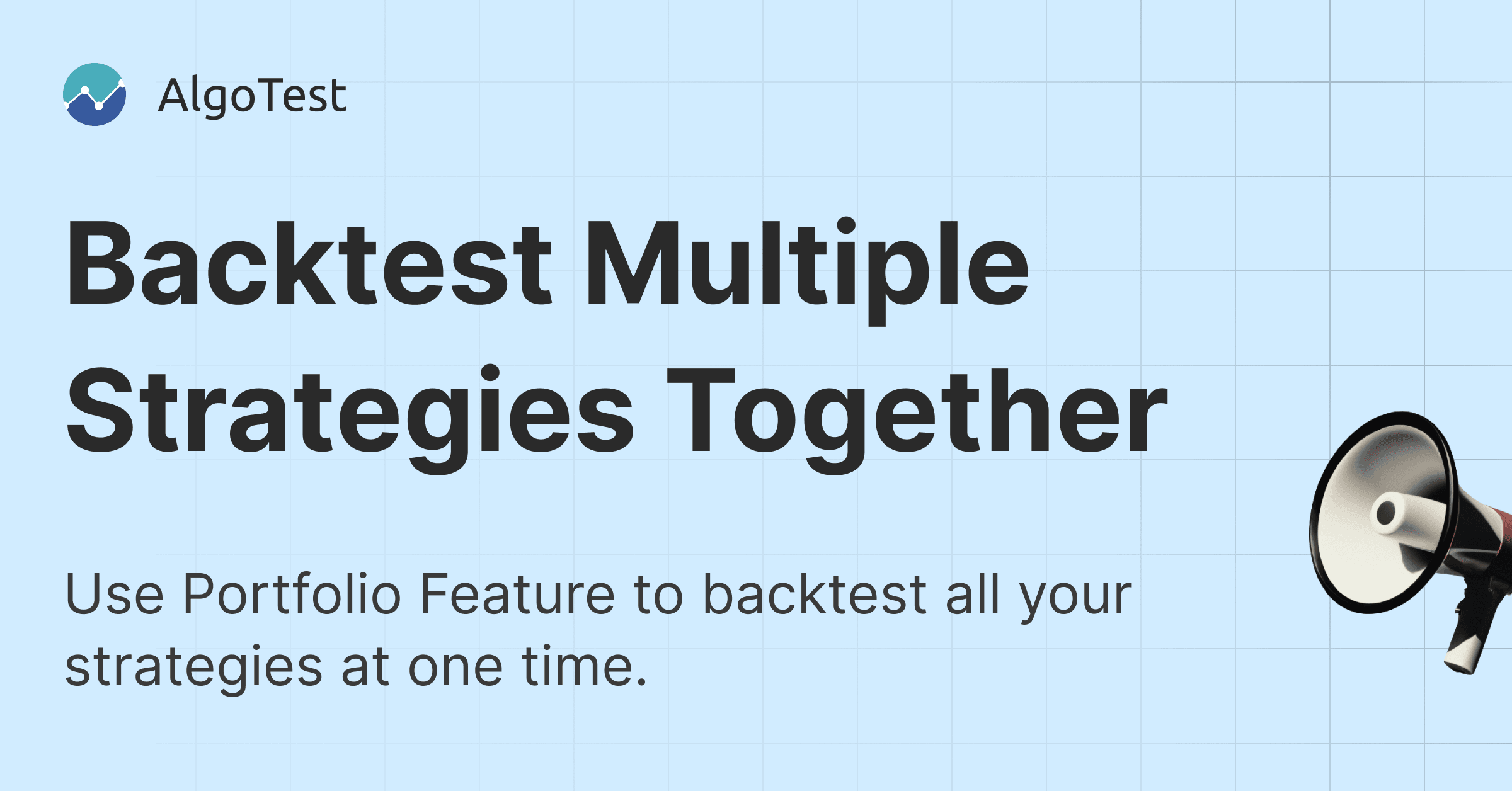 Backtest Multiple Strategies Together Using the Portfolio Feature