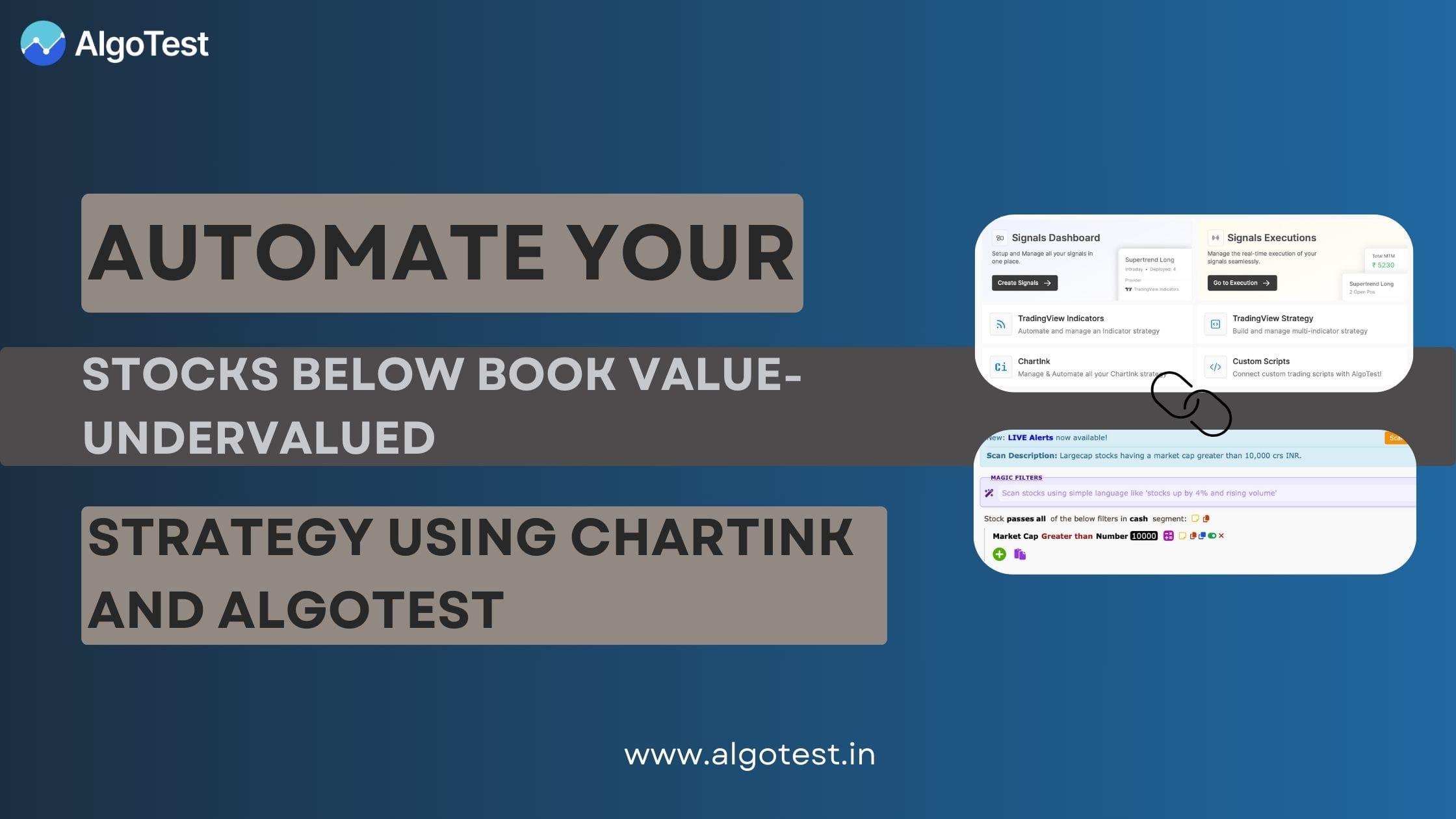 Automate Your “Stocks Below Book Value - Undervalued” Using Chartink and AlgoTest