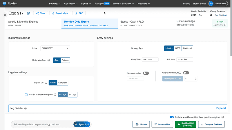 Backtest by AlgoTest