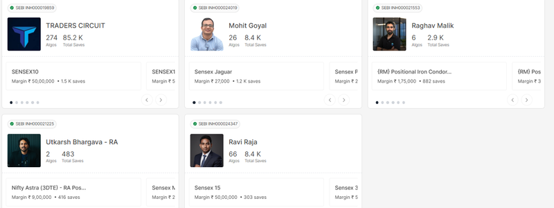 algo trading marketplace in india