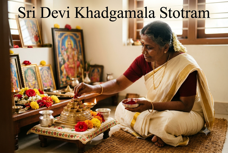 Sri Devi Khadgamala Stotram in English