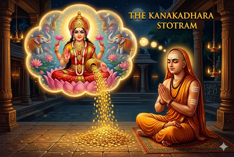 The Kanakadhara Stotram: Lyrics, Meaning and Spiritual Significance