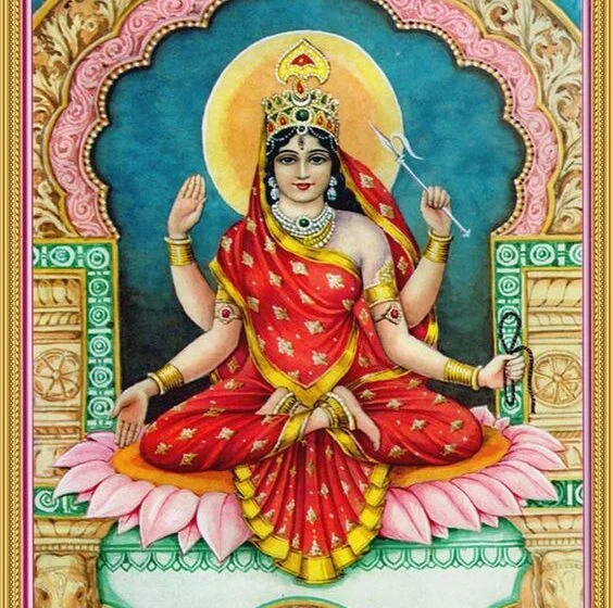 The standard iconography of Goddess Bhuvaneshwari