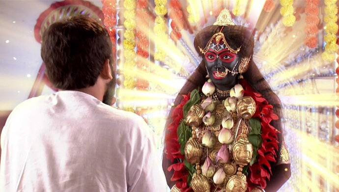 श्री रामकृष्ण परमहंस को प्राप्त हुए माँ काली के प्रथम दिव्य दर्शन का छायाचित्र।