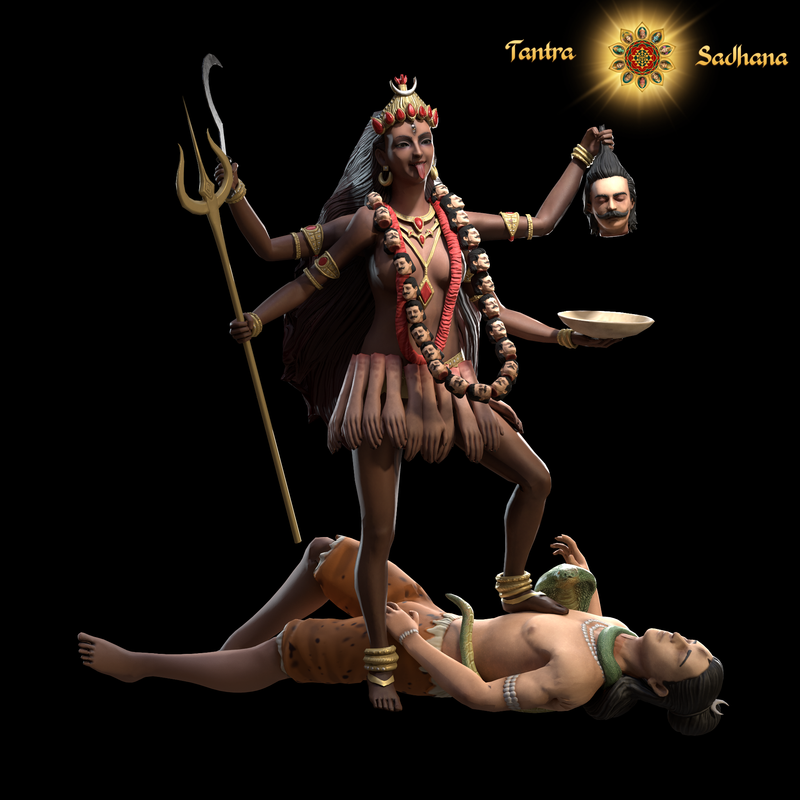 A visual of Ma Kali from the Tantra Sadhana app.