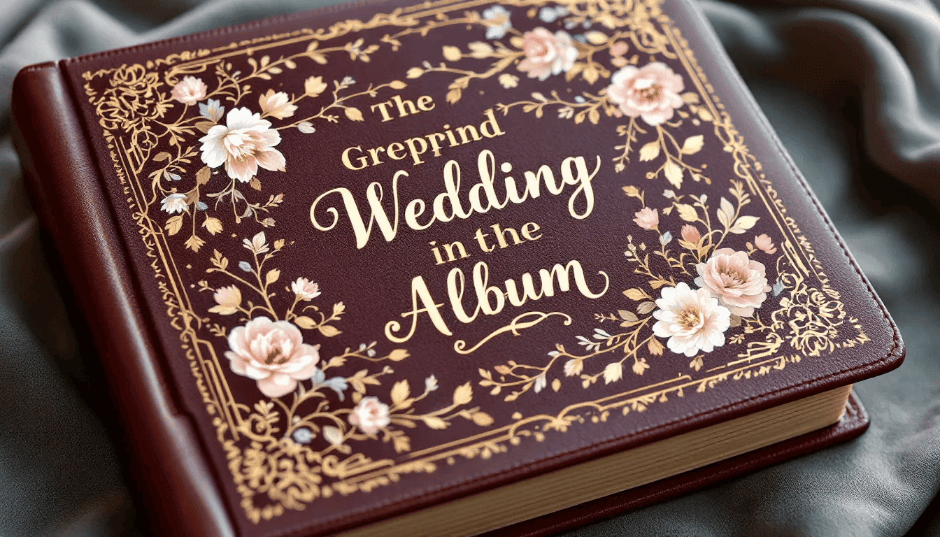 A well-preserved wedding photo book representing timeless memories.