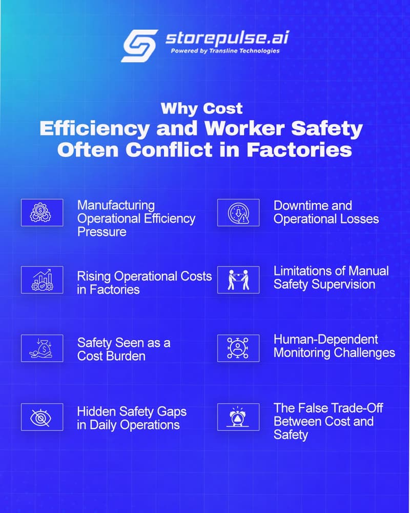 why_cost_efficiency_and_worker_safety_often_conflict_in_factories_manufacturing_operational_efficiency_factory_safety_transline technologies_storepulse ai