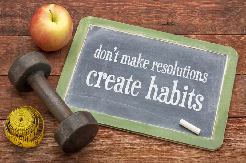 Habit Resolution Don't make resolutions, create habits