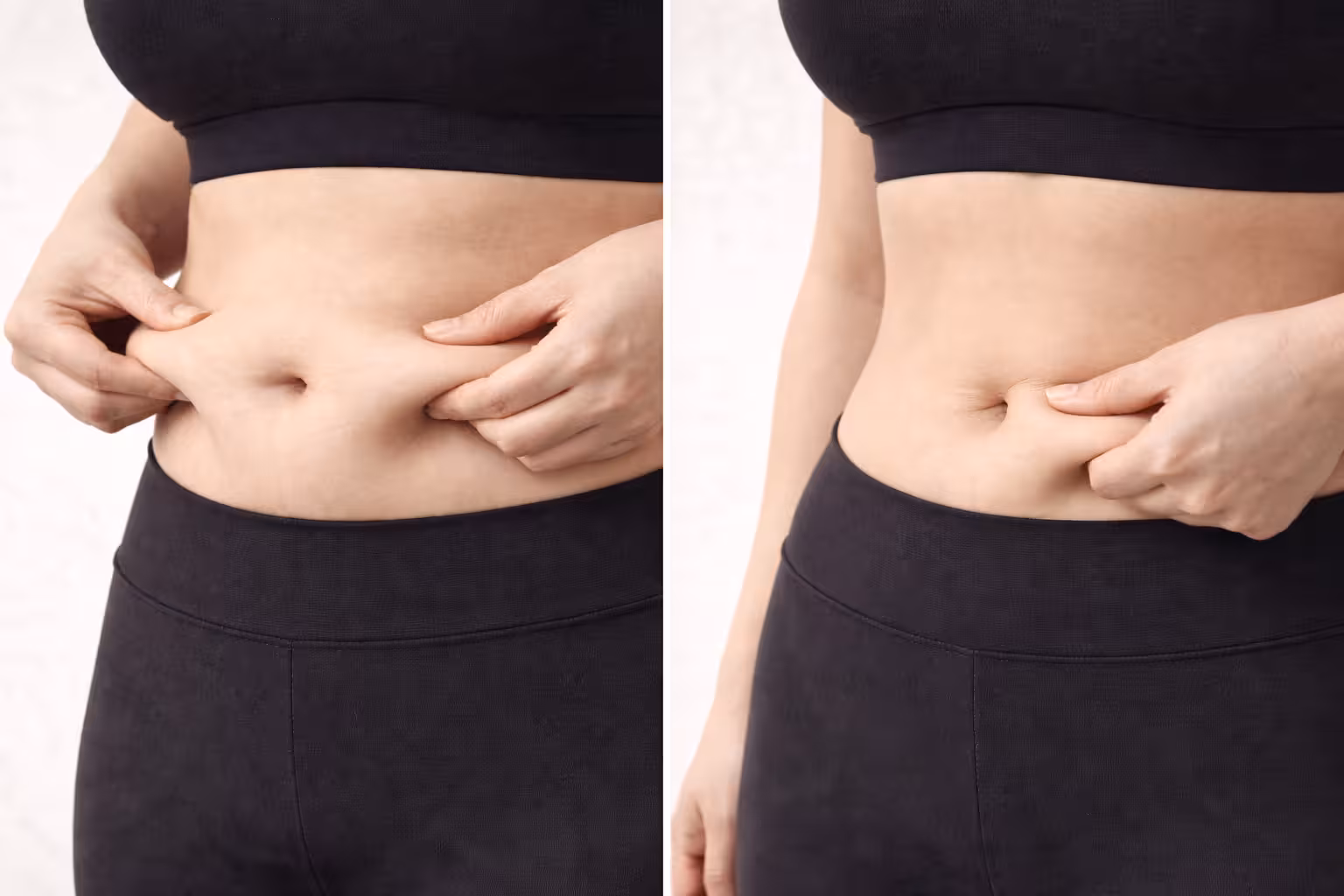 Example of Meta Health and Wellness Ads showing close-ups on problem areas such as pinching belly fat