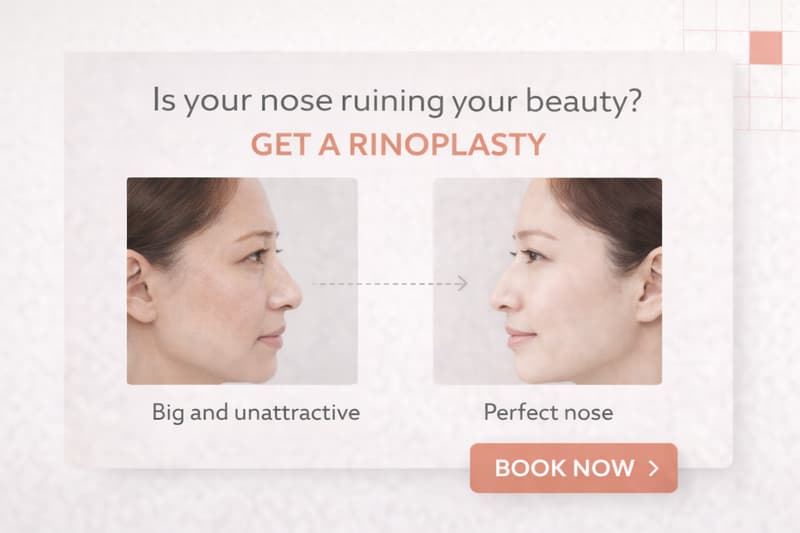 Example of Meta Health and Wellness Ads exploiting insecurities to conform to certain beauty standards.