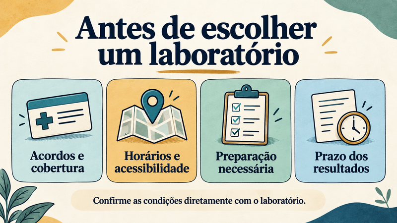 como escolher clinica ou laboratorio analises