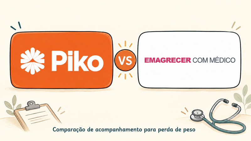 EmagrecerComMédico vs PIKO: preço e acompanhamento
