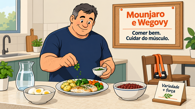 O que comer com Mounjaro ou Wegovy: proteger os músculos