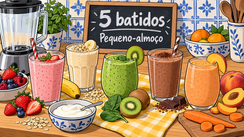 Batidos de pequeno-almoço para emagrecer: 5 receitas