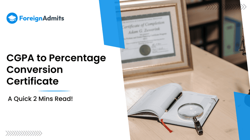 CGPA to Percentage Conversion Certificate