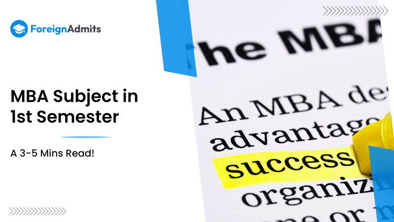 MBA: List of First-Year subjects (A Quick 2 Min Read)