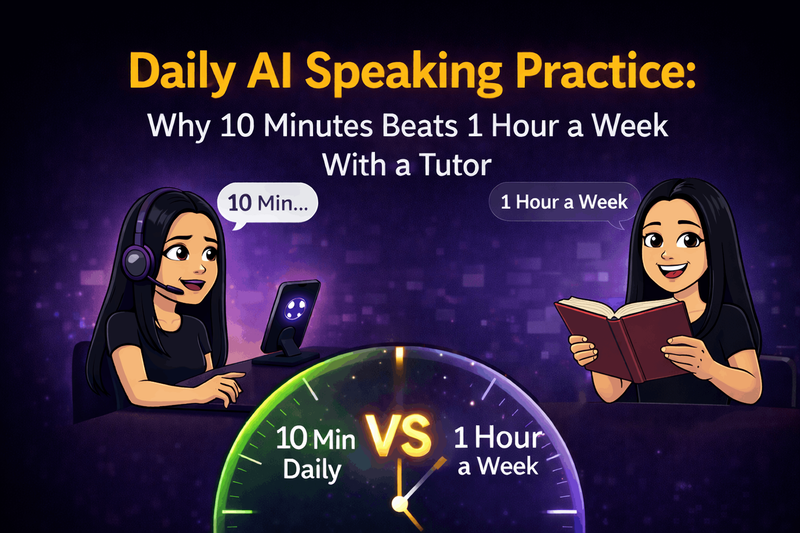 Daily AI Speaking Practice: Why 10 Minutes Beats 1 Hour a Week With a Tutor