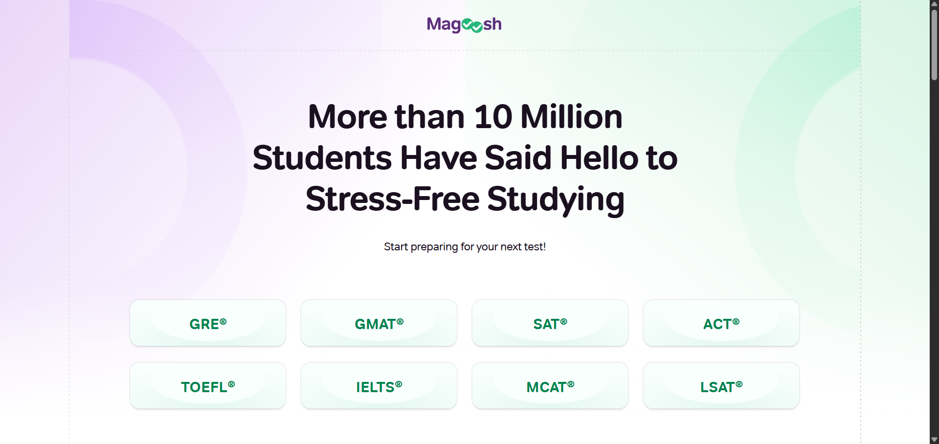 Magoosh screen