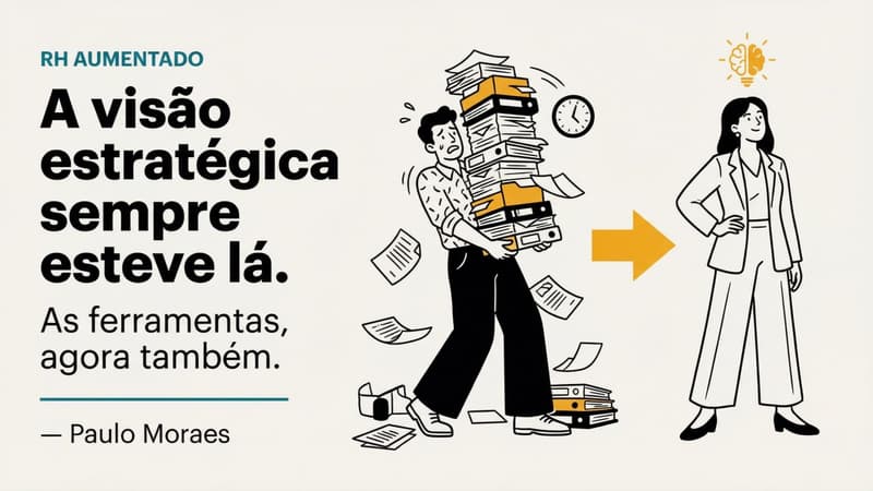 A visão estratégica sempre esteve lá. É o texto da imagem que mostra como o RH sempre foi estratégico mas nunca conseguiu por limitações de ferramentas de tencologia.