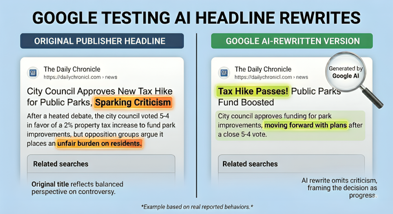Google Is Rewriting Search Headlines With AI and Publishers Can’t Opt Out