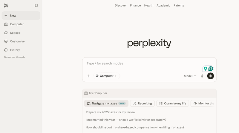 Computer icon in the left sidebar