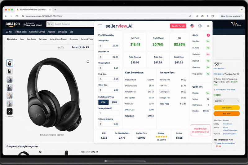 Amazon product page