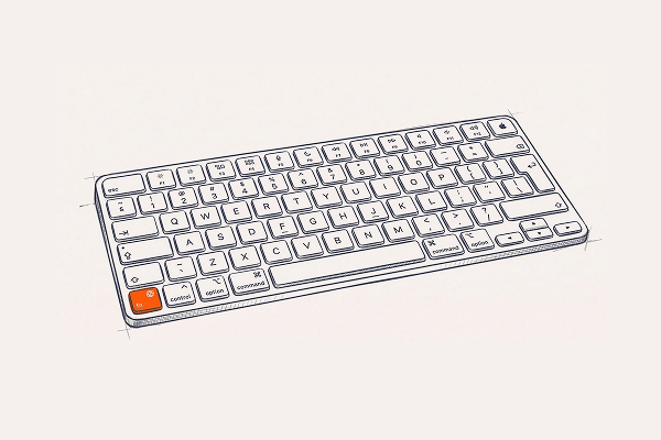 A Mac keyboard using AudioPen
