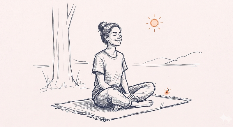 A person meditating