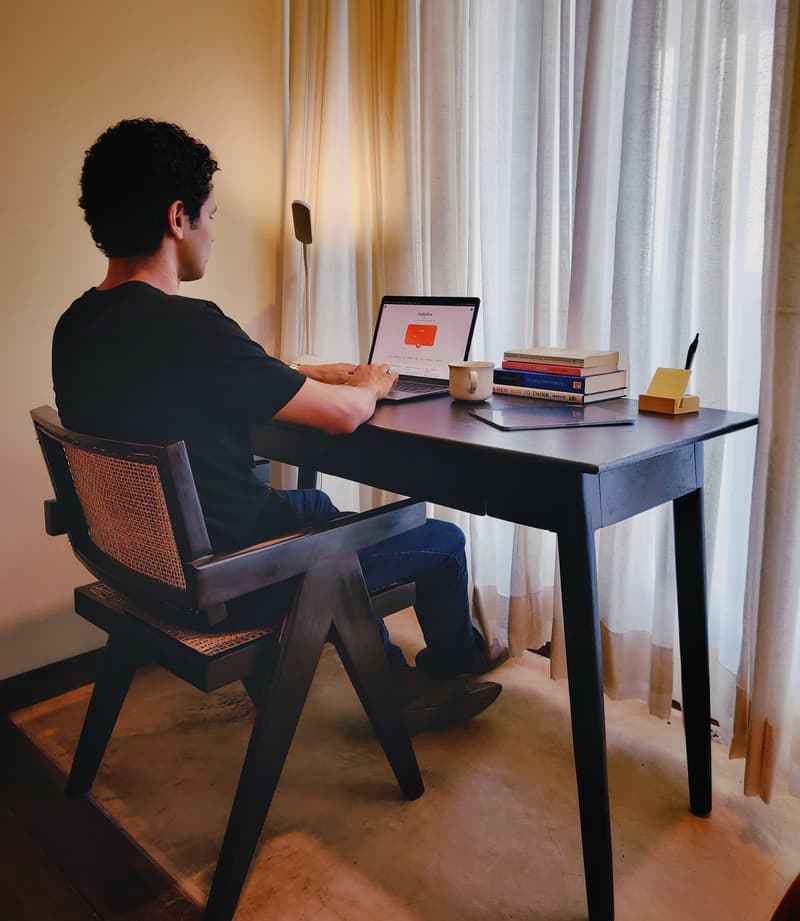 An image of me building AudioPen in the early days