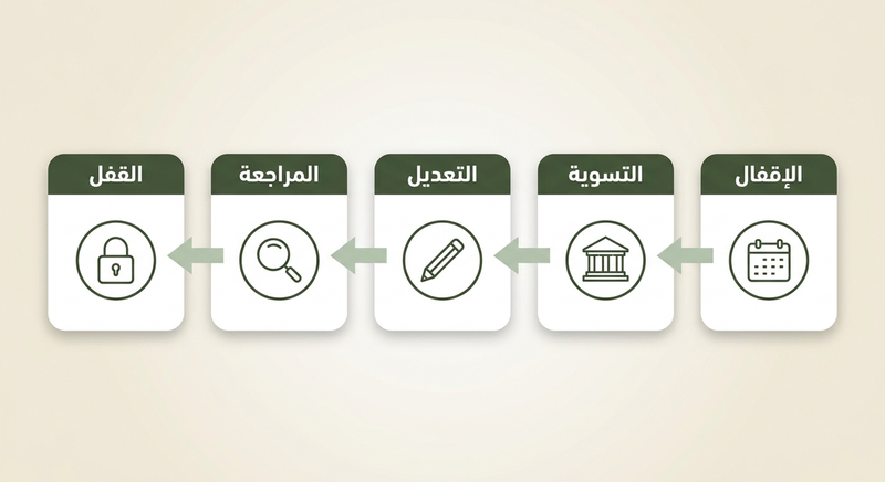 قائمة التحقق لإقفال نهاية الشهر: كيف تدير إقفالاً في خمسة أيام