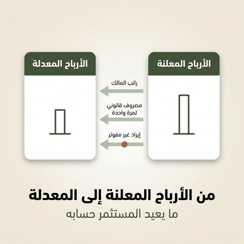 قائمة التحقق للفحص النافي للجهالة للمستثمرين: أرباح EBITDA المبلغ عنها معدلة لتصبح أرباحاً معدلة من قبل المستثمر