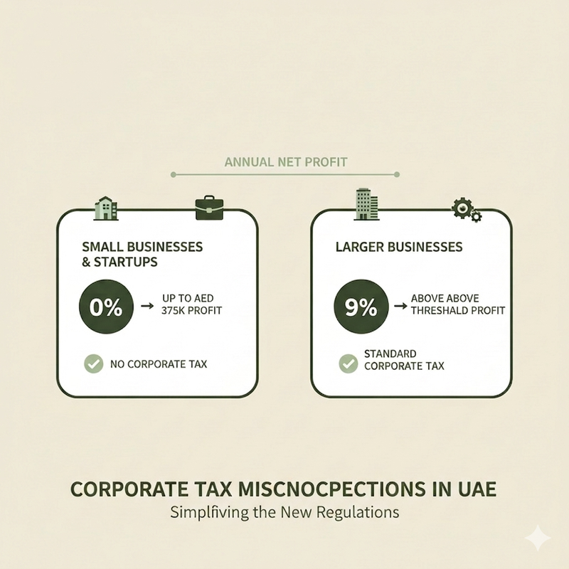 UAE Corporate Tax: 0% up to AED 375,000, then 9% on amounts above