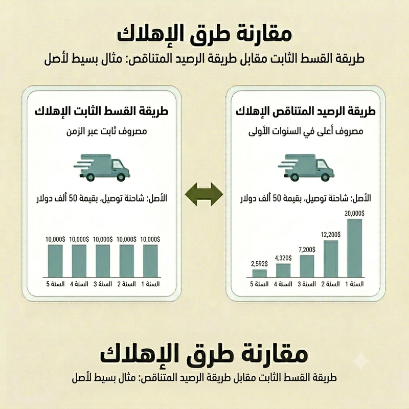 شرح المحاسبة عن الإهلاك: الطرق، الأمثلة، وأفضل الممارسات