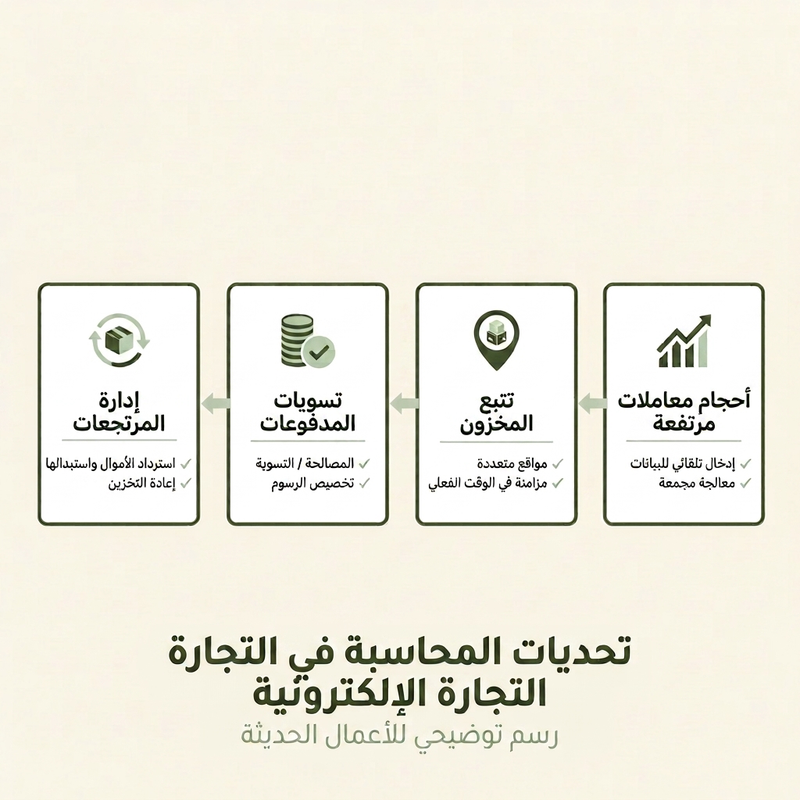 محاسبة التجارة الإلكترونية: إدارة المخزون والمعاملات عالية الحجم