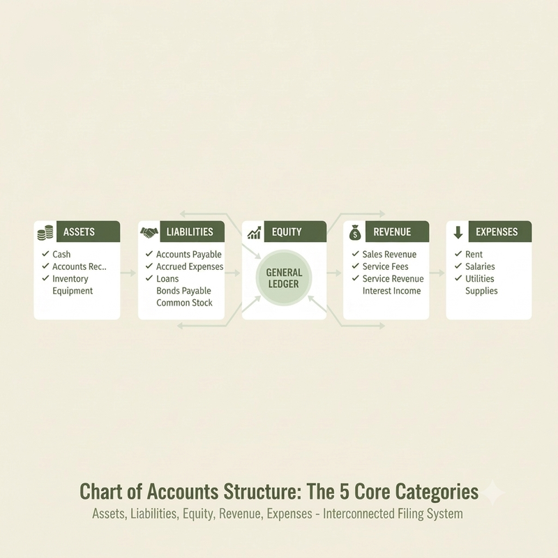 Chart of Accounts Structure - The 5 Core Categories