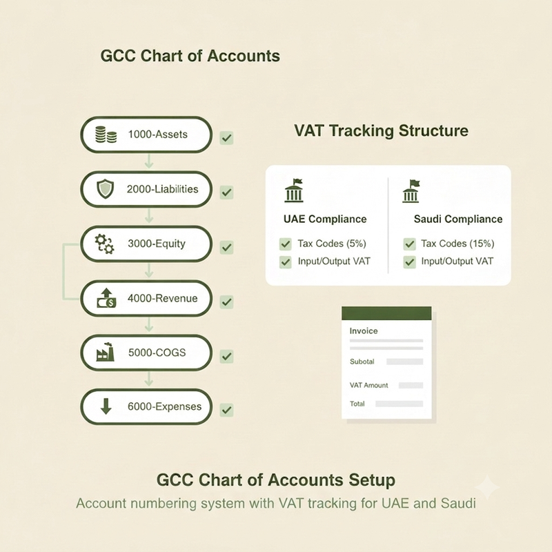 GCC Chart of Accounts Setup with Account Numbering