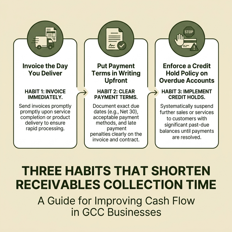 Three habits that shorten accounts receivable collection time