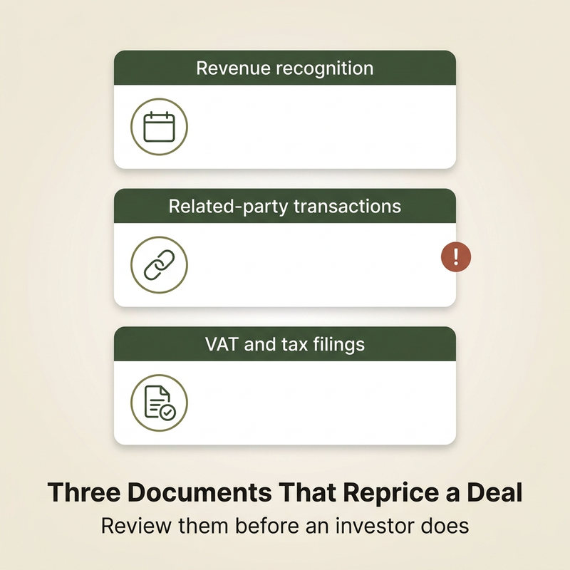 Financial due diligence red flags that reprice a funding round