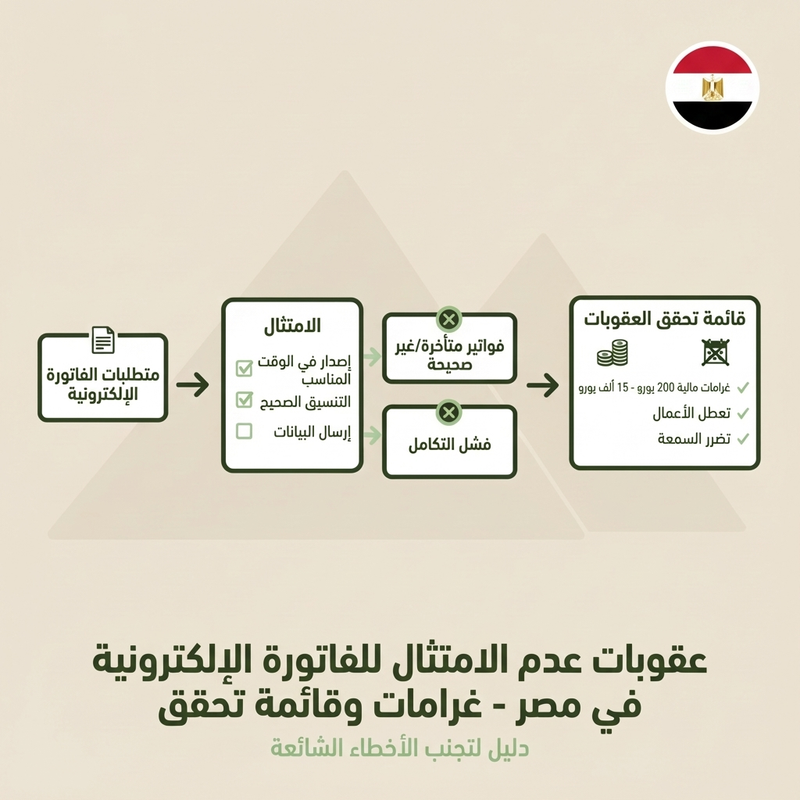 عقوبات عدم الامتثال للفاتورة الإلكترونية في مصر