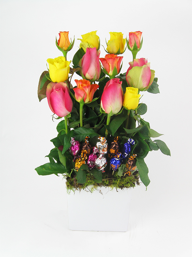 Chocolates and roses
