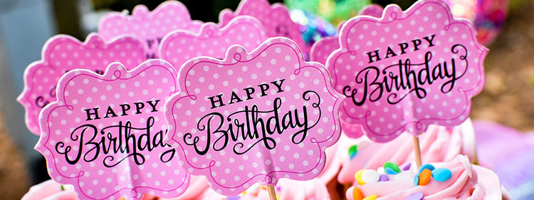 Happy Birthday Cards on Cupcakes