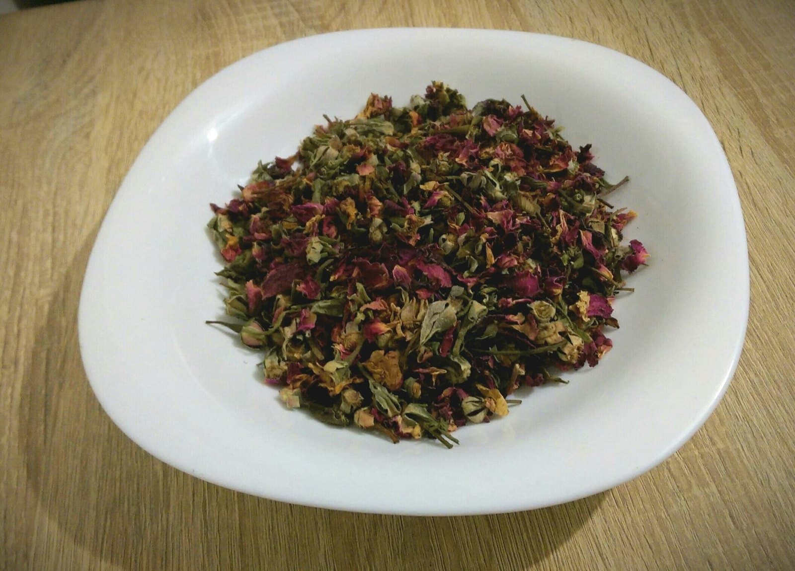 Dried rose petals and buds